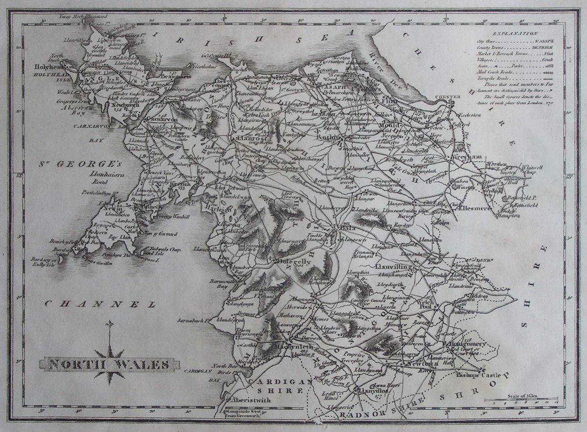 Map of North Wales